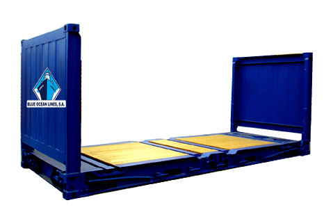 shipping flat rack container